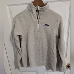 Patagonia Womens Better Sweater 1/4 Zip Beige Pullover Jacket Fleece Size Medium